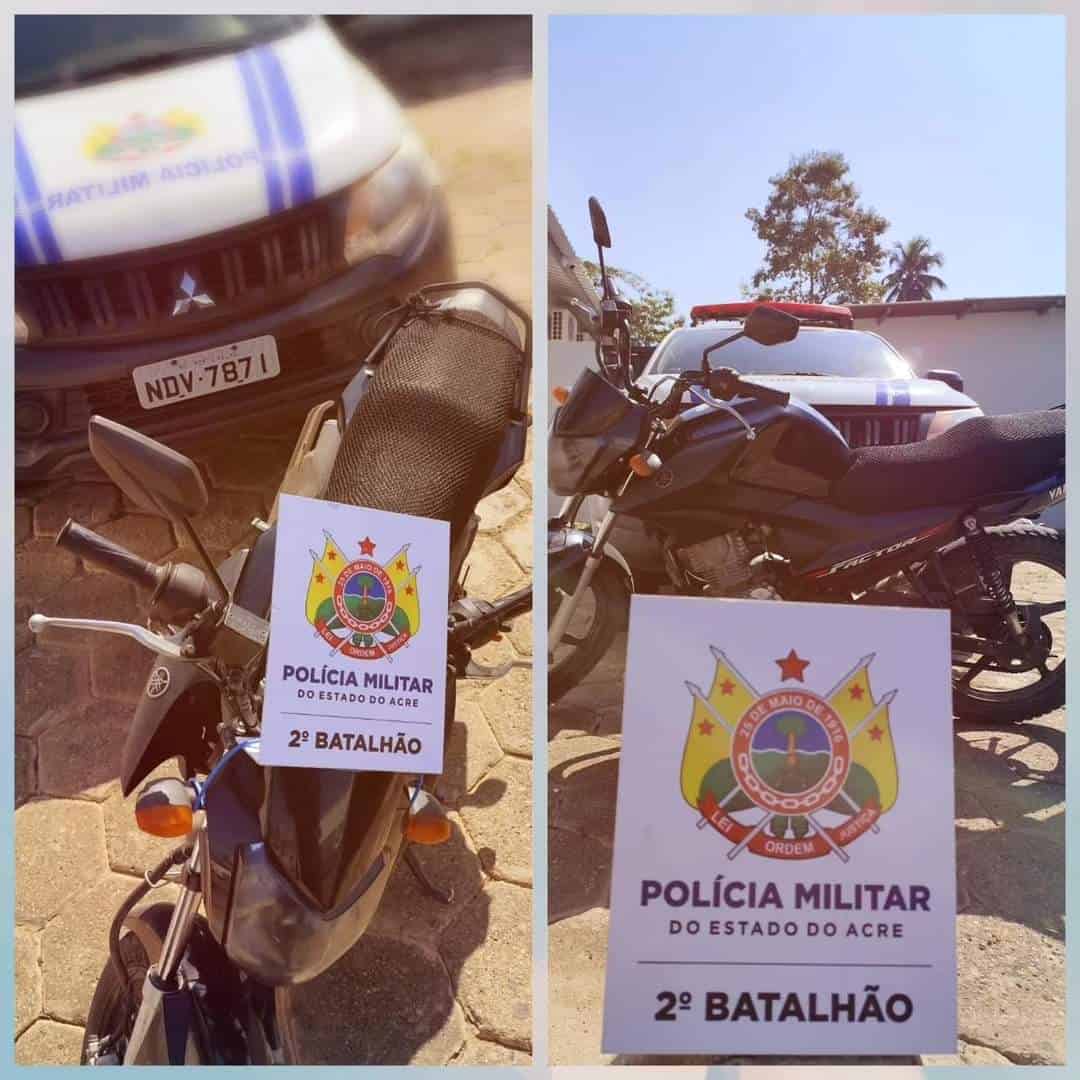 Policia Militar recupera motocicleta roubada no Bairro Quinze