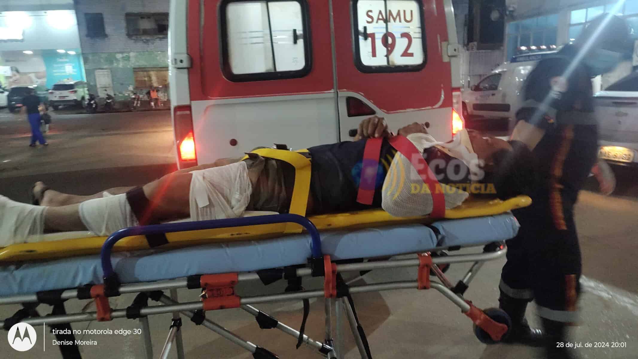 Motociclista vai parar no PS após colidir com um cavalo na zona rural de Porto Acre