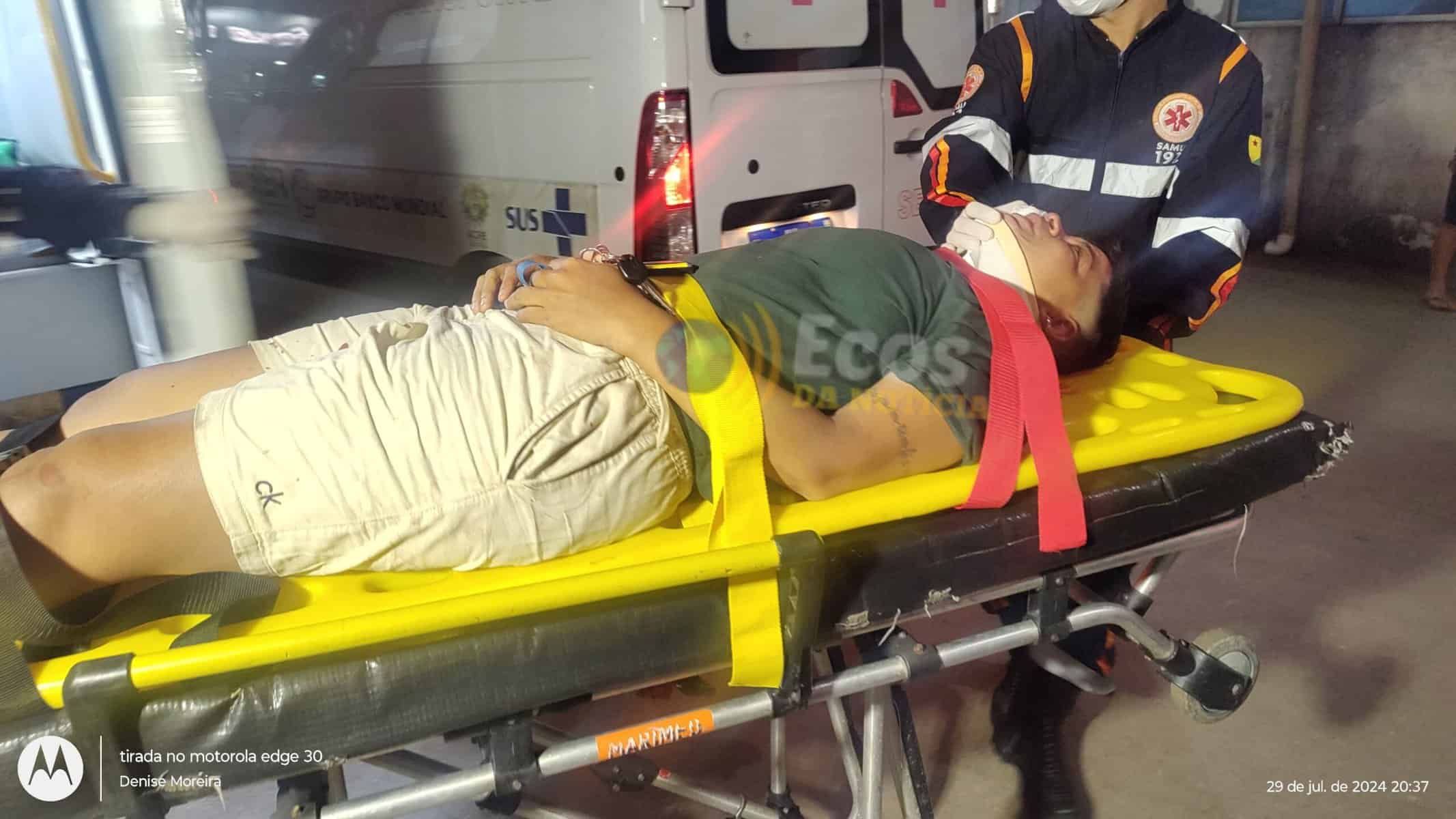 Colisão entre carro e moto deixa motociclista ferida em Rio Branco