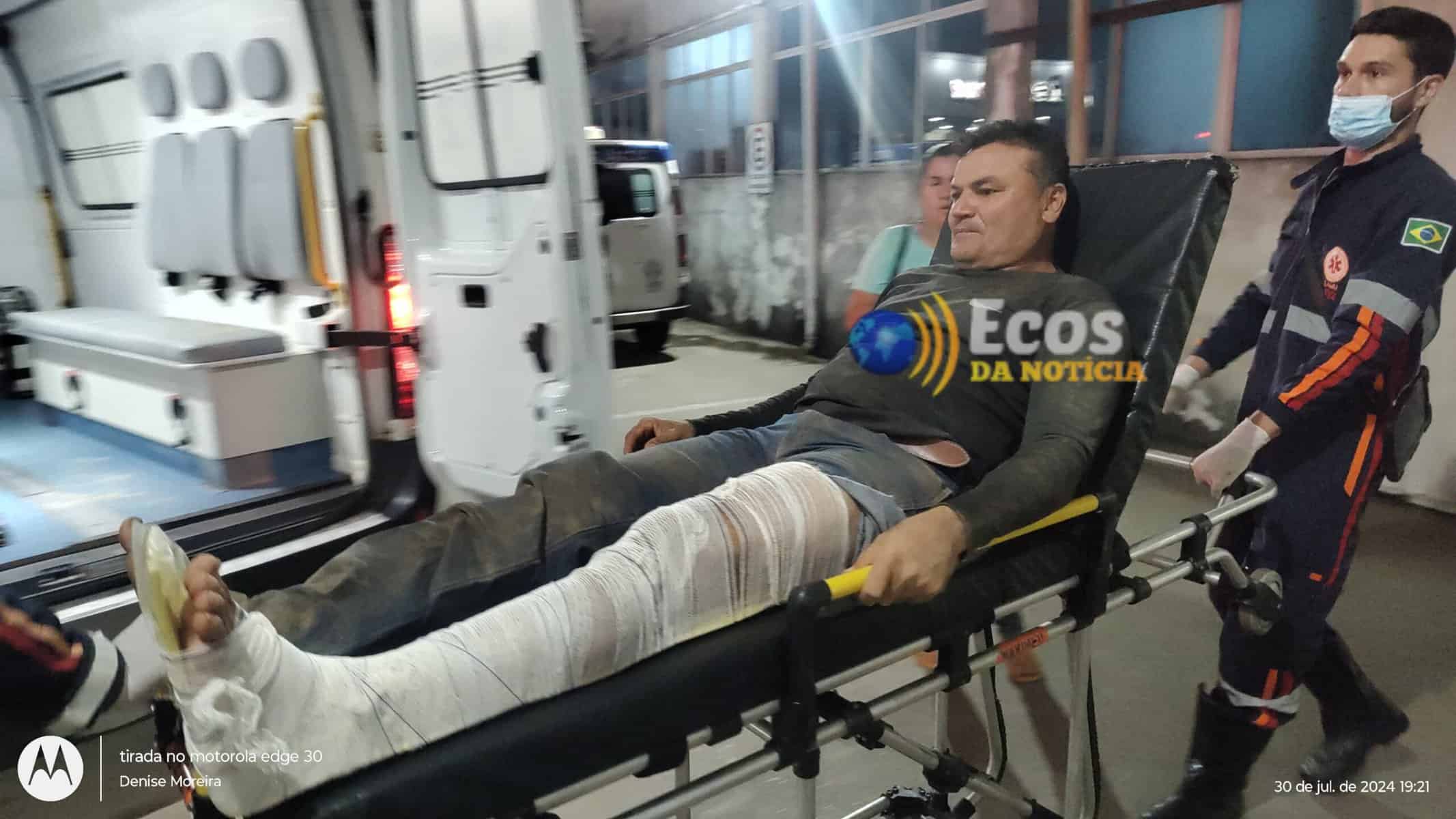 Queda de moto na Zona Rural de Rio Branco deixa homem ferido