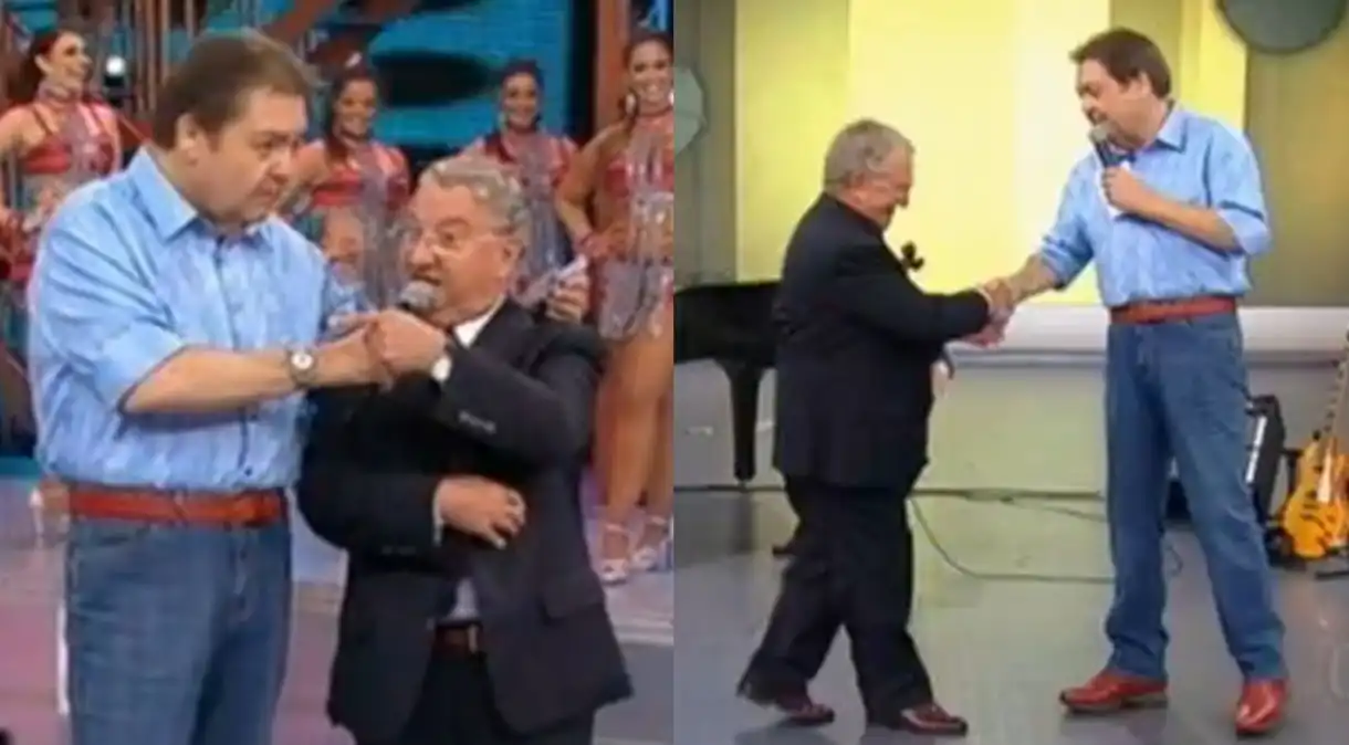 Faustão lamenta morte de Caçulinha após quase 60 anos de amizade: “Fez história”