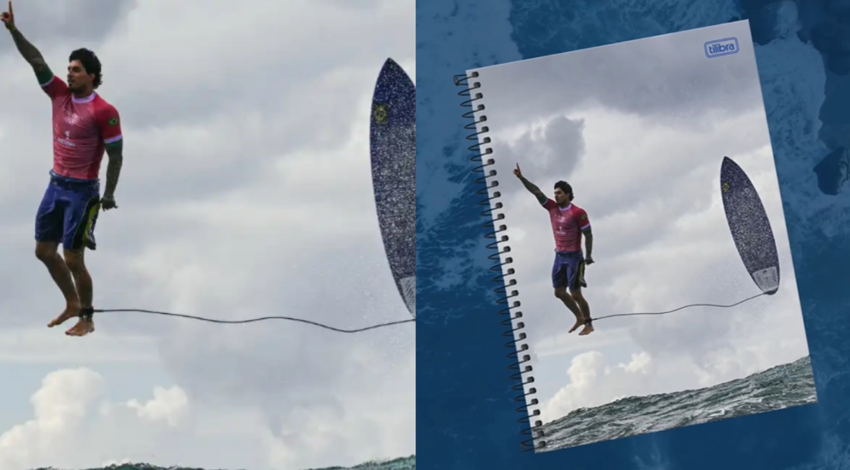 Após pedidos na web, foto de Medina na Olimpíada vira capa de caderno; entenda