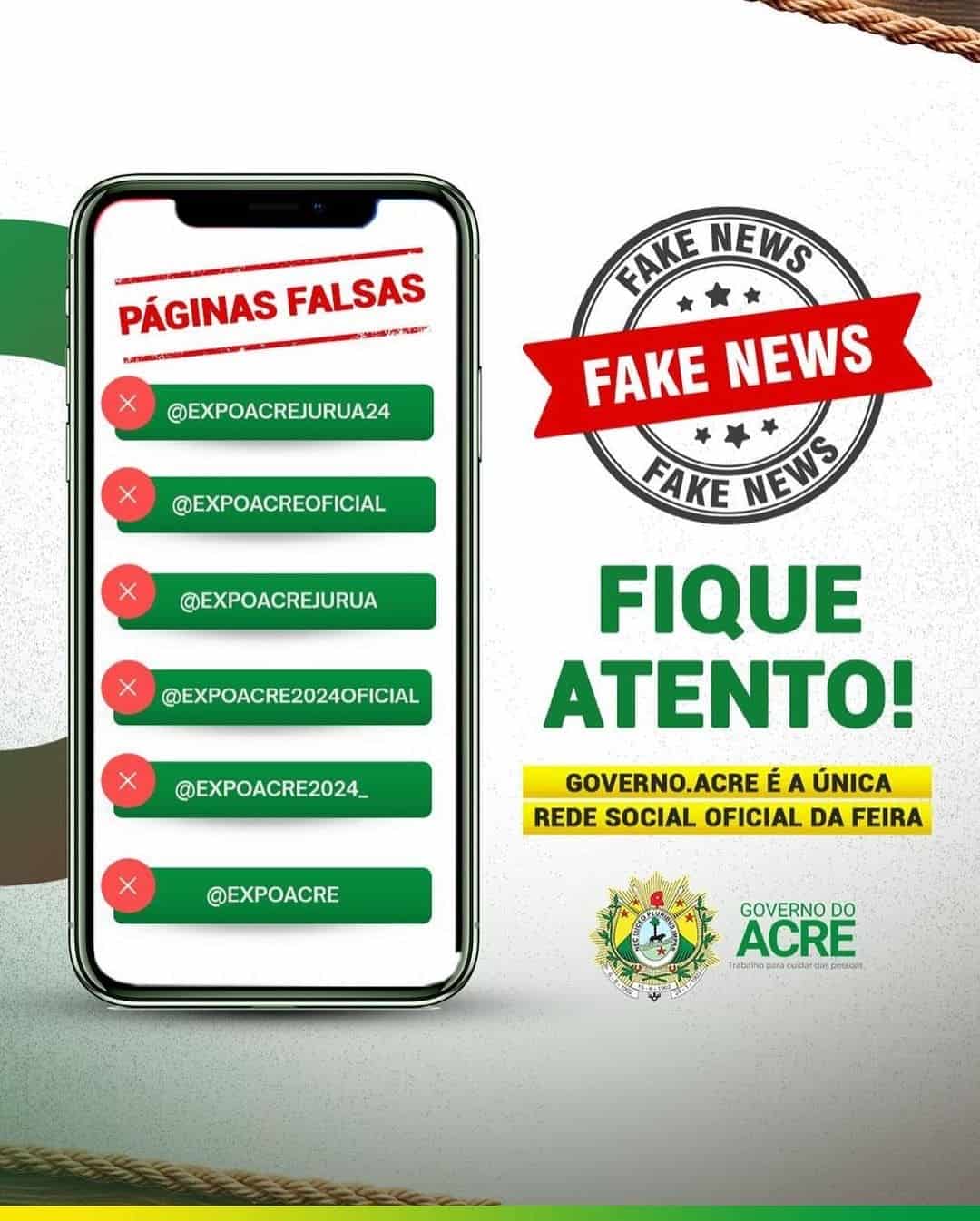 Governo alerta população sobre fake news durante a Expoacre
