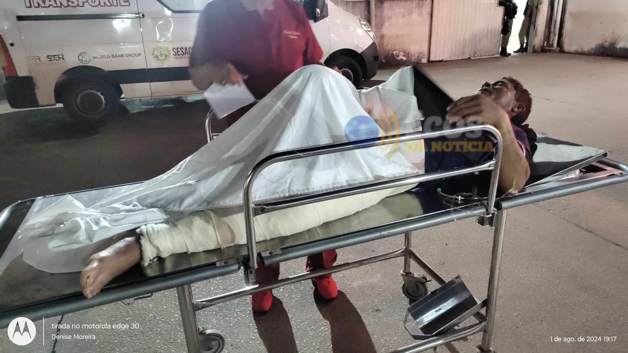 Colisão entre moto e caminhão em Boca do Acre deixa homem ferido