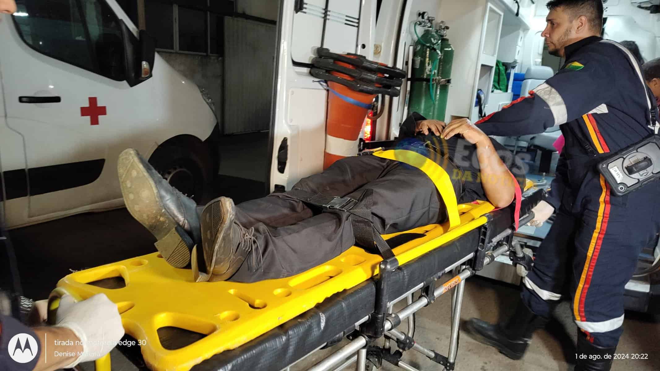 Pneu de moto estoura e provoca acidente na Estrada de Porto Acre