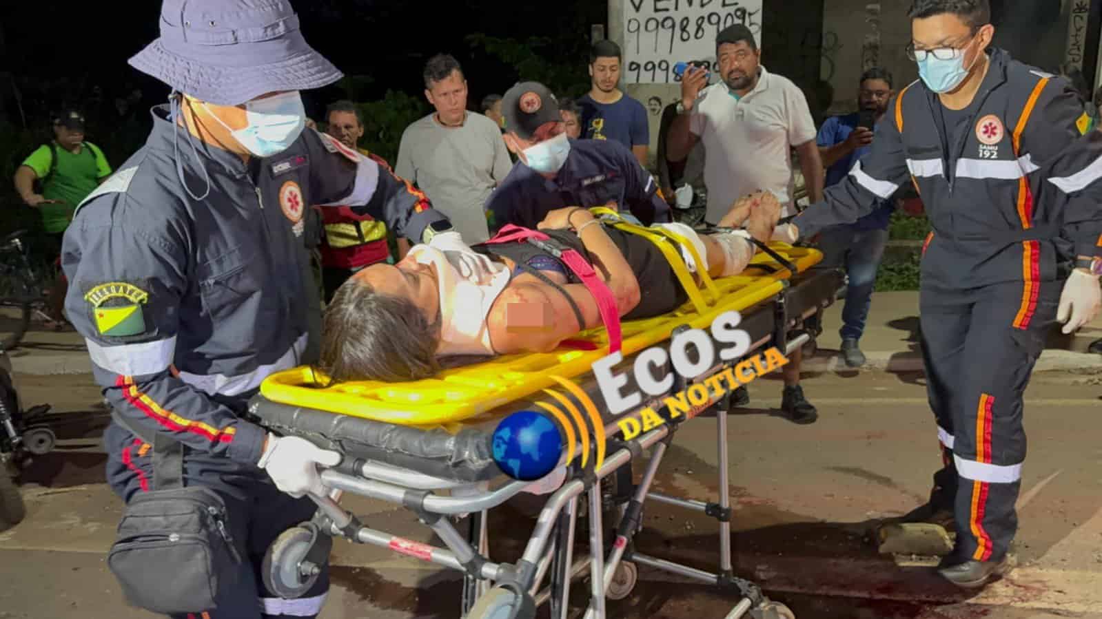 Motociclista sofre acidente grave após falha mecânica em Rio Branco