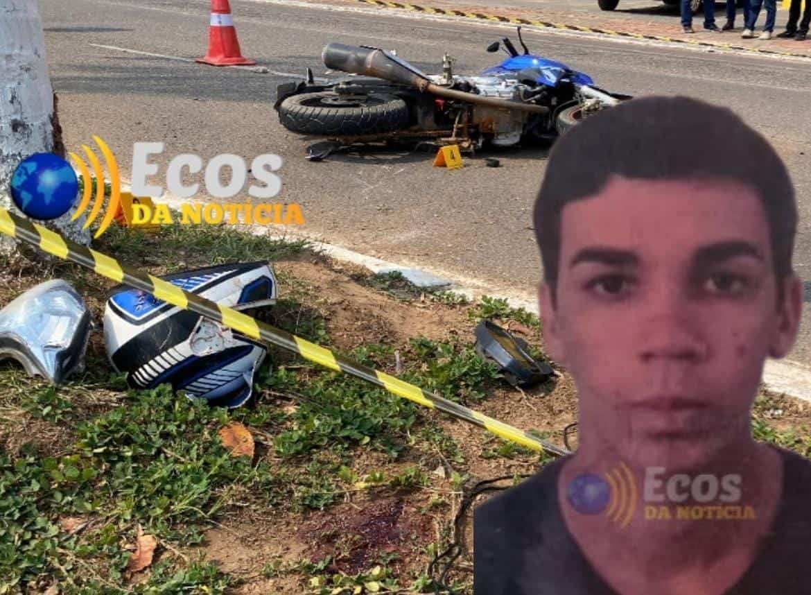 Motociclista morre após colidir com entregador dos correios e bater em palmeira em Rio Branco