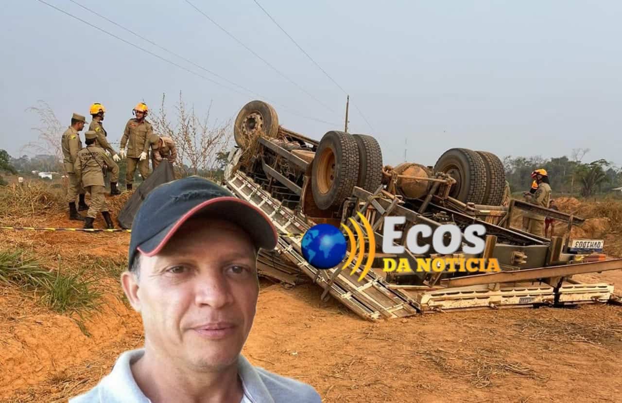 Motorista morre após caminhão capotar na zona rural de Xapuri