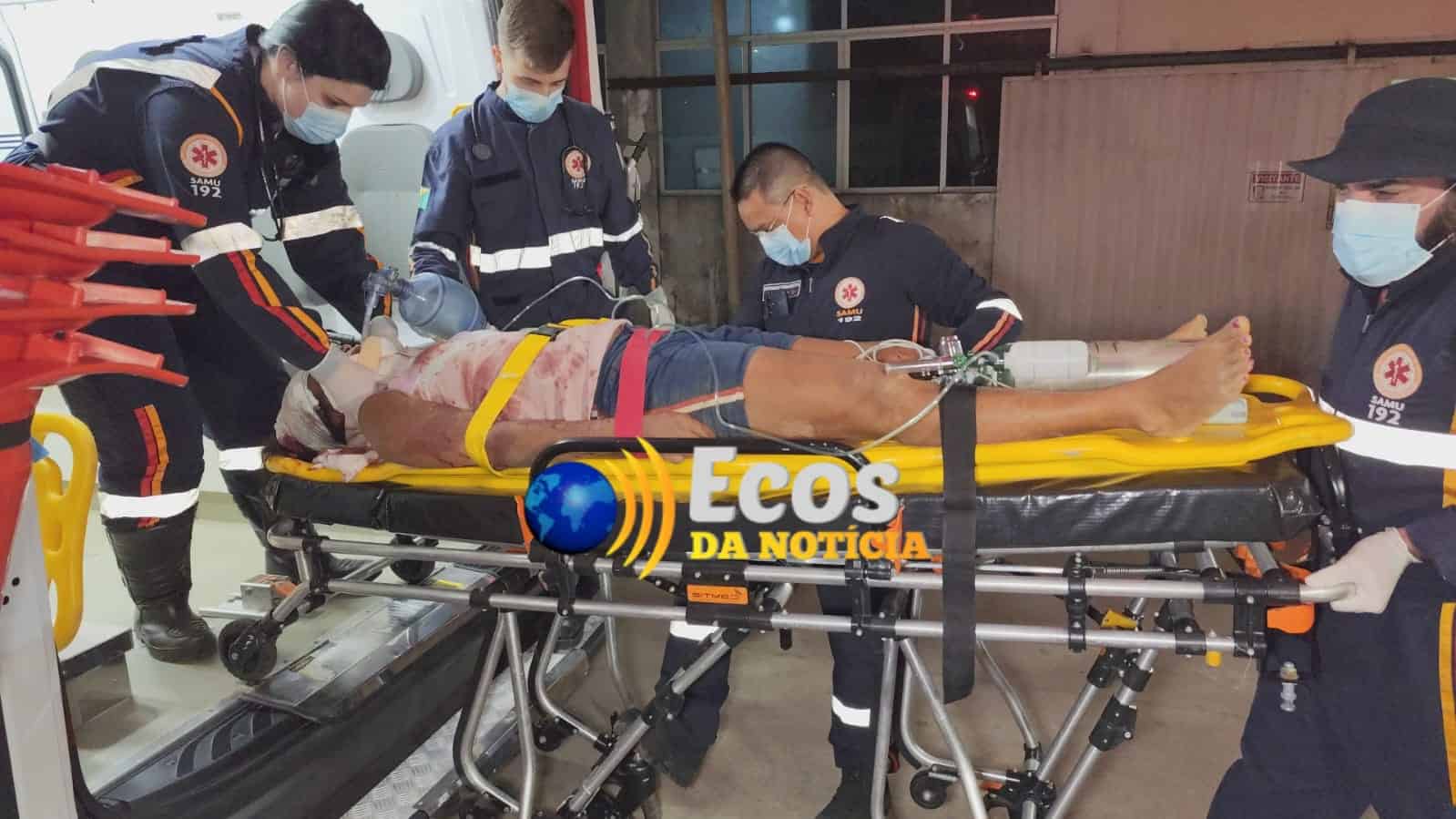 Grávida é atropelada, arremessada contra tijolos e fica em estado gravíssimo no Pronto-Socorro