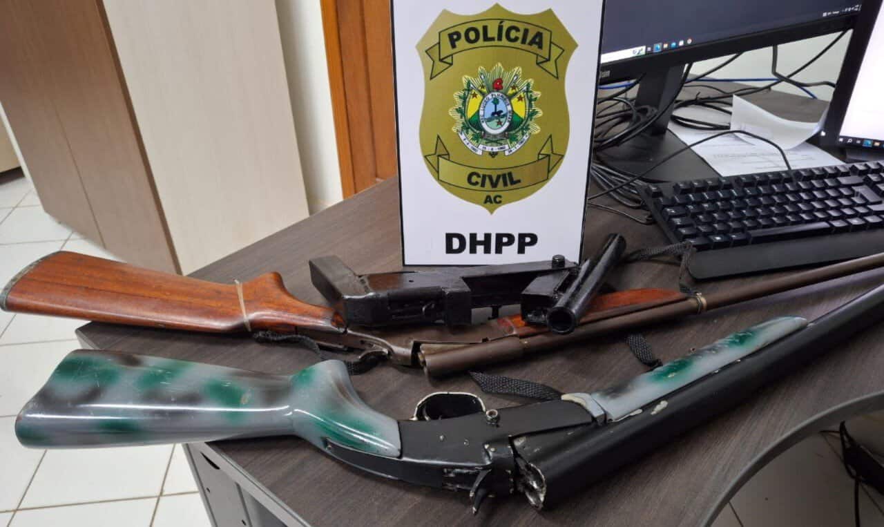 Polícia Civil do Acre apreende armas em residência no Segundo Distrito de Rio Branco