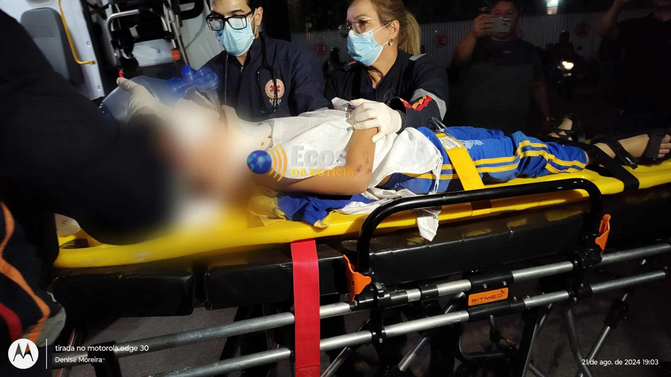 Criança de 7 anos é atropelada por motociclista no bairro João Eduardo