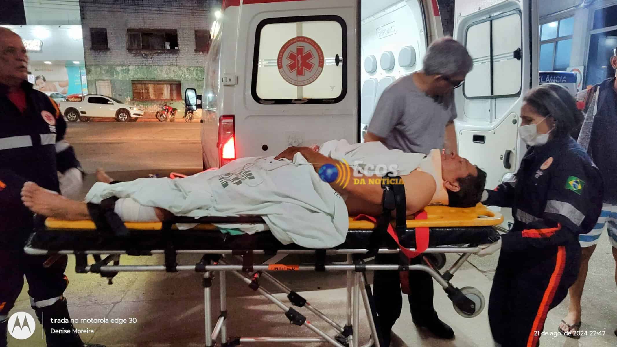 Homem é atropelado na estrada de Manoel Urbano e é transferido para Pronto Socorro de Rio Branco