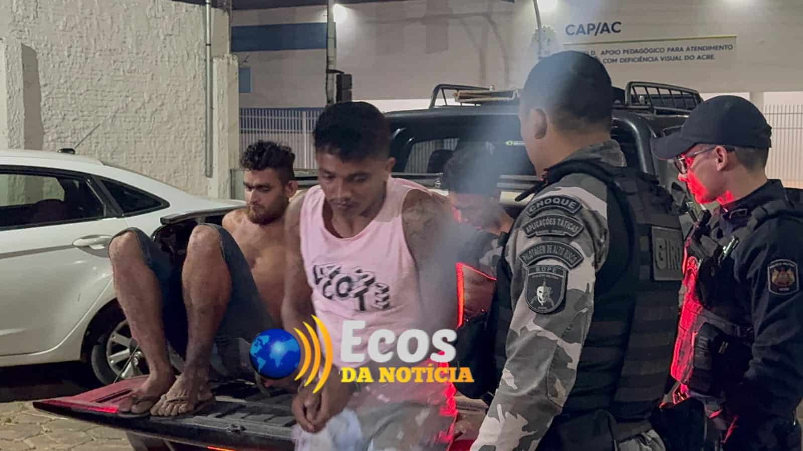 Polícia Militar prende três criminosos, apreende armas de fogo e frustra confronto entre facções em Rio Branco