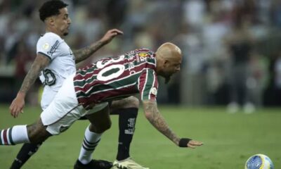 Gregora desarmou Felipe Melo e deu assistência para Luiz Henrique nos acréscimos
Imagem: Jorge Rodrigues/AGIF