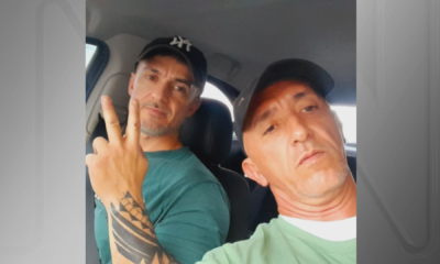 Os irmãos Daniel e Cristian Cravinhos, condenados pela morte do casal Von Richthofen, em 2002, em foto publicada nesta quarta (17) nas redes sociais • Reprodução/Redes Sociais