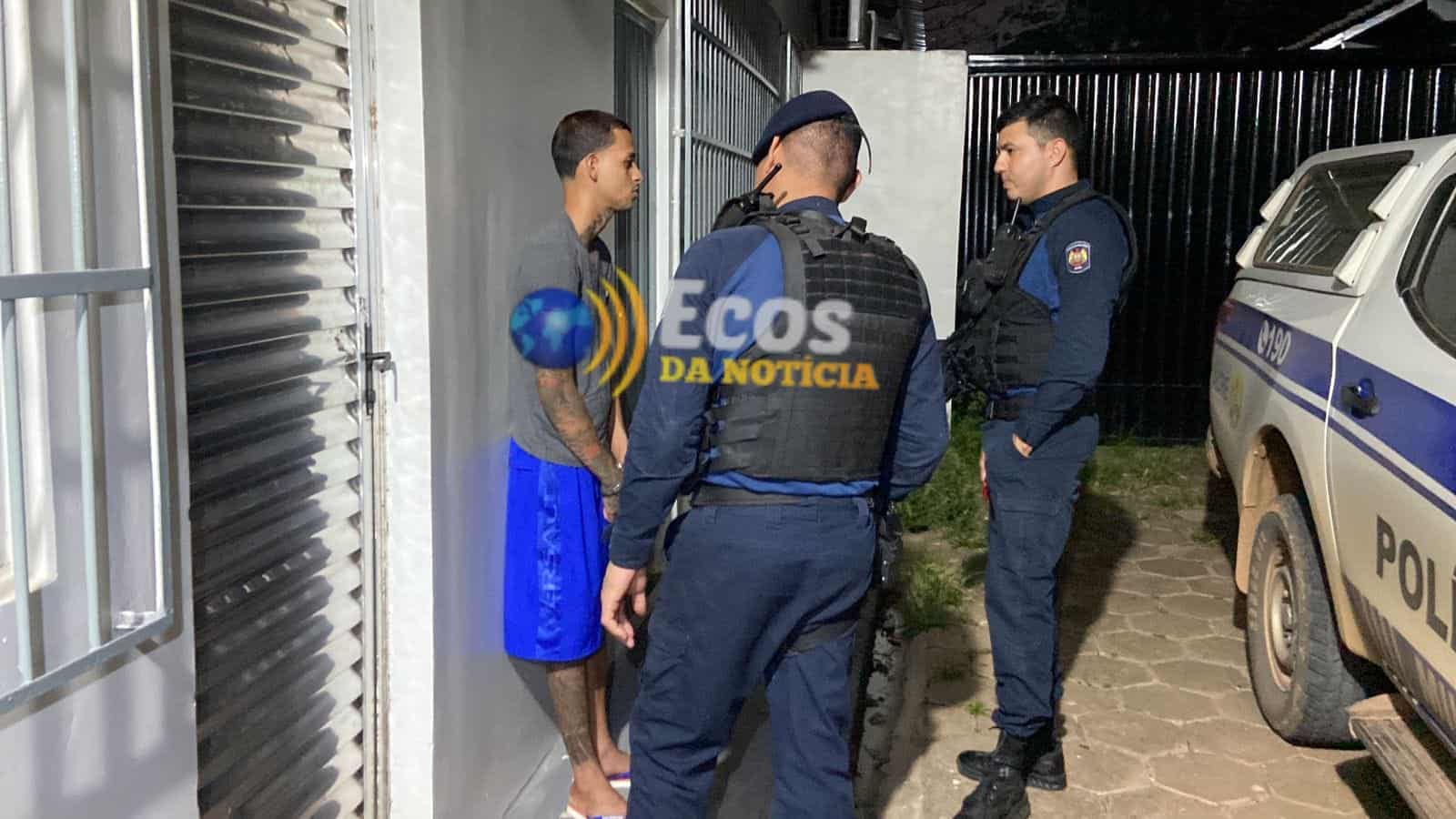 Força Tática do 2° batalhão prende líder de facção com arma de fogo roubada e drogas em Rio Branco