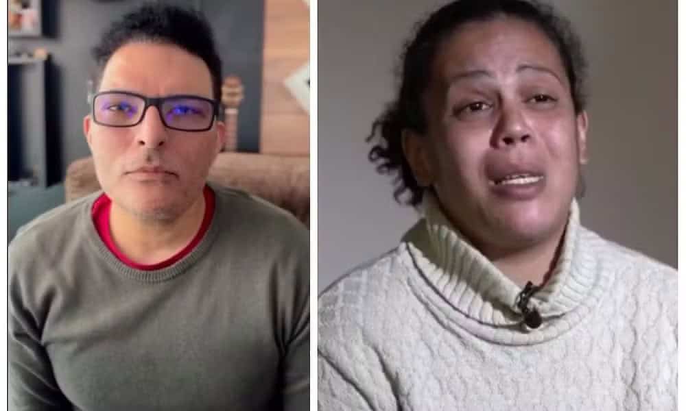 WhatsApp Image 2024-09-19 at 13.03.17 O cantor Leandro Lehart e a vítima de estupro Rita de Cássia Corrêa, em crime cometido em 2019. — Foto: Montagem/g1/Divulgação/Reprodução/Redes Sociais