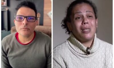 O cantor Leandro Lehart e a vítima de estupro Rita de Cássia Corrêa, em crime cometido em 2019. — Foto: Montagem/g1/Divulgação/Reprodução/Redes Sociais