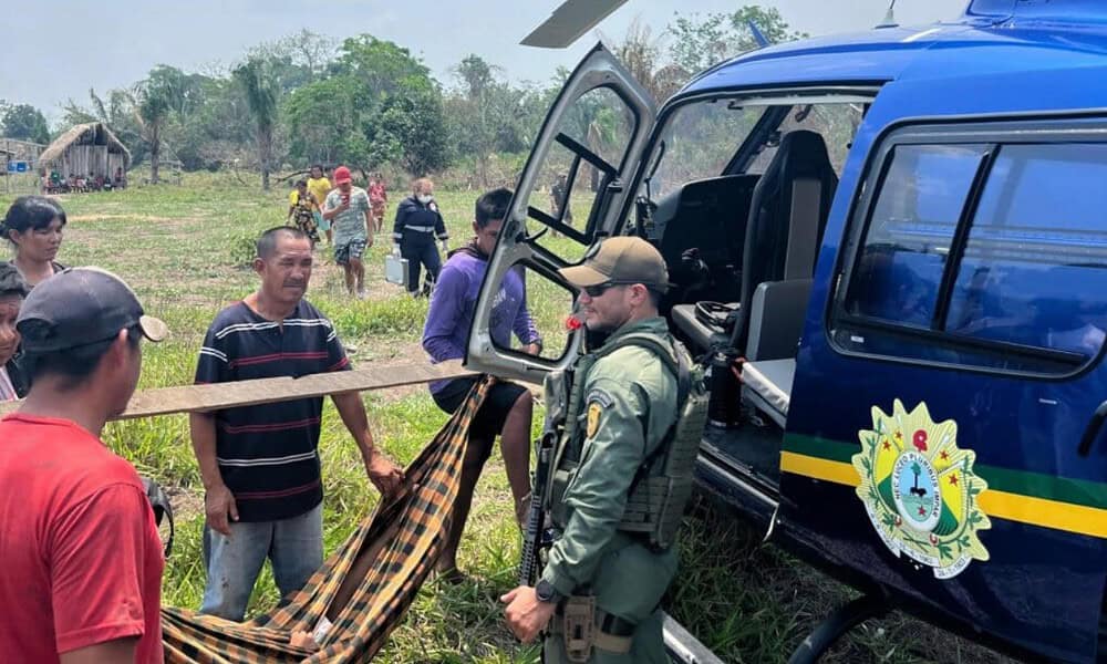 WhatsApp Image 2024-09-23 at 18.47.55 Segurança Pública realiza ação de resgate aeromédico em aldeia indígena. Foto: Ascom/Sejusp