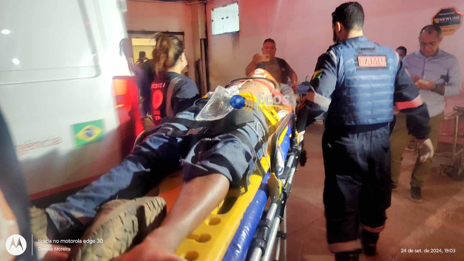 Entregador fica ferido após colisão com ciclista no segundo distrito