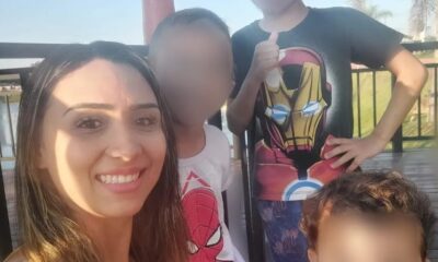 Foto: Géssica e seus 3 filhos I G1/reprodução