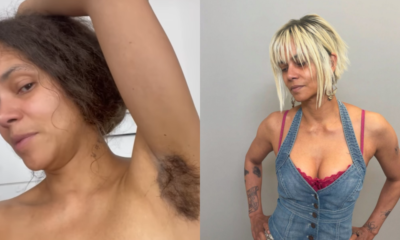 Halle Berry mostrou aos seguidores do Instagram a forma como teve de "ficar feia" para o filme "Não Solte!" • Reprodução/Instagram/Montagem