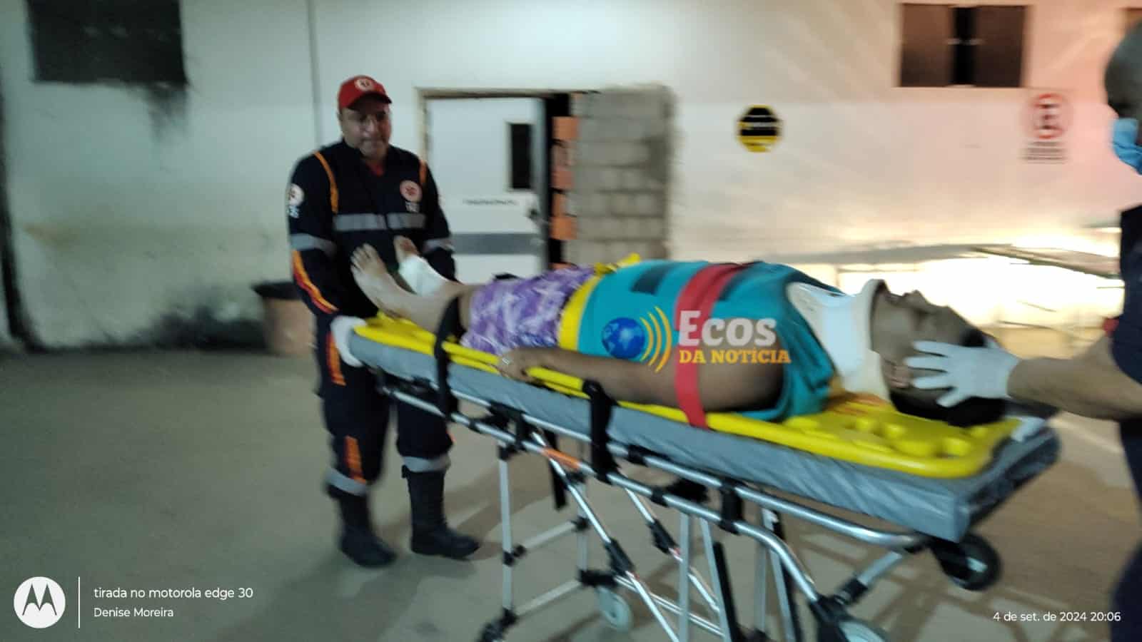 Colisão entre carro e motocicleta deixa homem ferido em Rio Branco