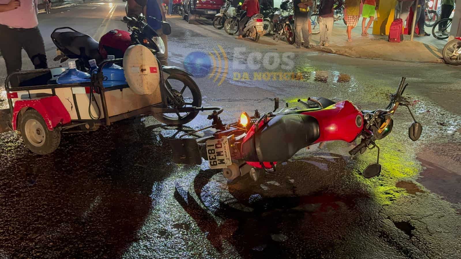 Colisão entre motocicletas deixa três feridos, incluindo um bebê, na  Sobral