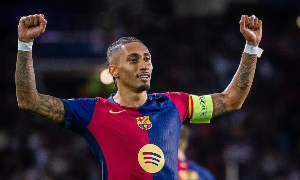 Barcelona-Bayern-Raphinha-e1729716148471 Raphinha conduz Barça na vitória contra o Bayern • Divulgação / Barcelona