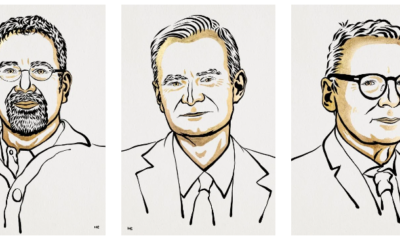 Captura-de-tela-2024-10-14-070952 Daron Acemoglu, Simon Johnson e James Robinson dividirão o prêmio • Reprodução/Nobel Prize