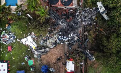 Foto Nelson AlmeidaAFP Avião da Voepass matou 62 pessoas ao cair em Vinhedo (SP) — Foto: Nelson Almeida/AFP
