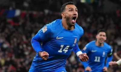 Grecia-Nations-League-e1728594392138 Vangelis Pavlidis comemora gol da Grécia • Divulgação / Euro2024