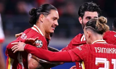 Darwin Núñez fez o gol do Liverpool • Divulgação / Liverpool