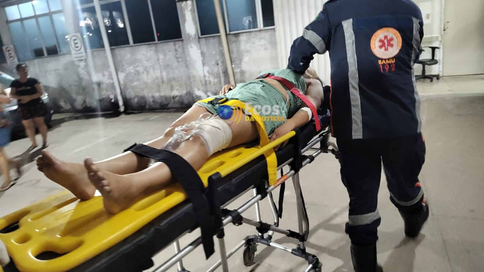 Colisão entre moto e ciclista deixa mulher ferida em Rio Branco