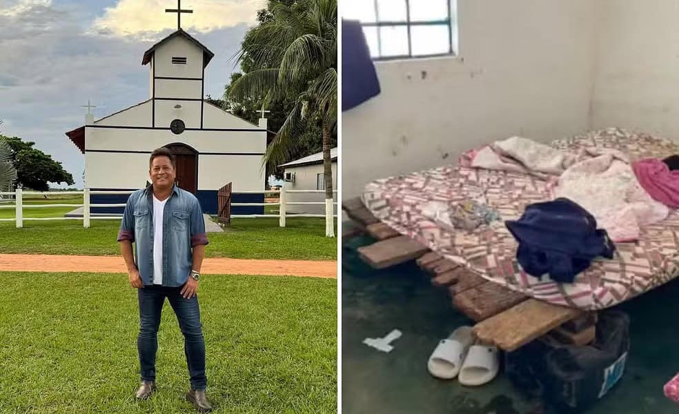 WhatsApp Image 2024-10-09 at 18.37.53 Cantor Leonardo é incluído pelo governo na 'lista suja' do trabalho escravo após fiscalização do MTE em Goiás — Foto: Montagem/g1