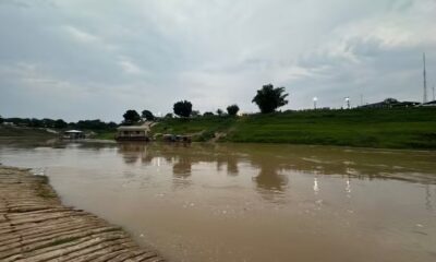 Volume de chuvas influiu para aumento no nível do Rio Acre na capital — Foto: Andryo Amaral/Rede Amazônica Acre