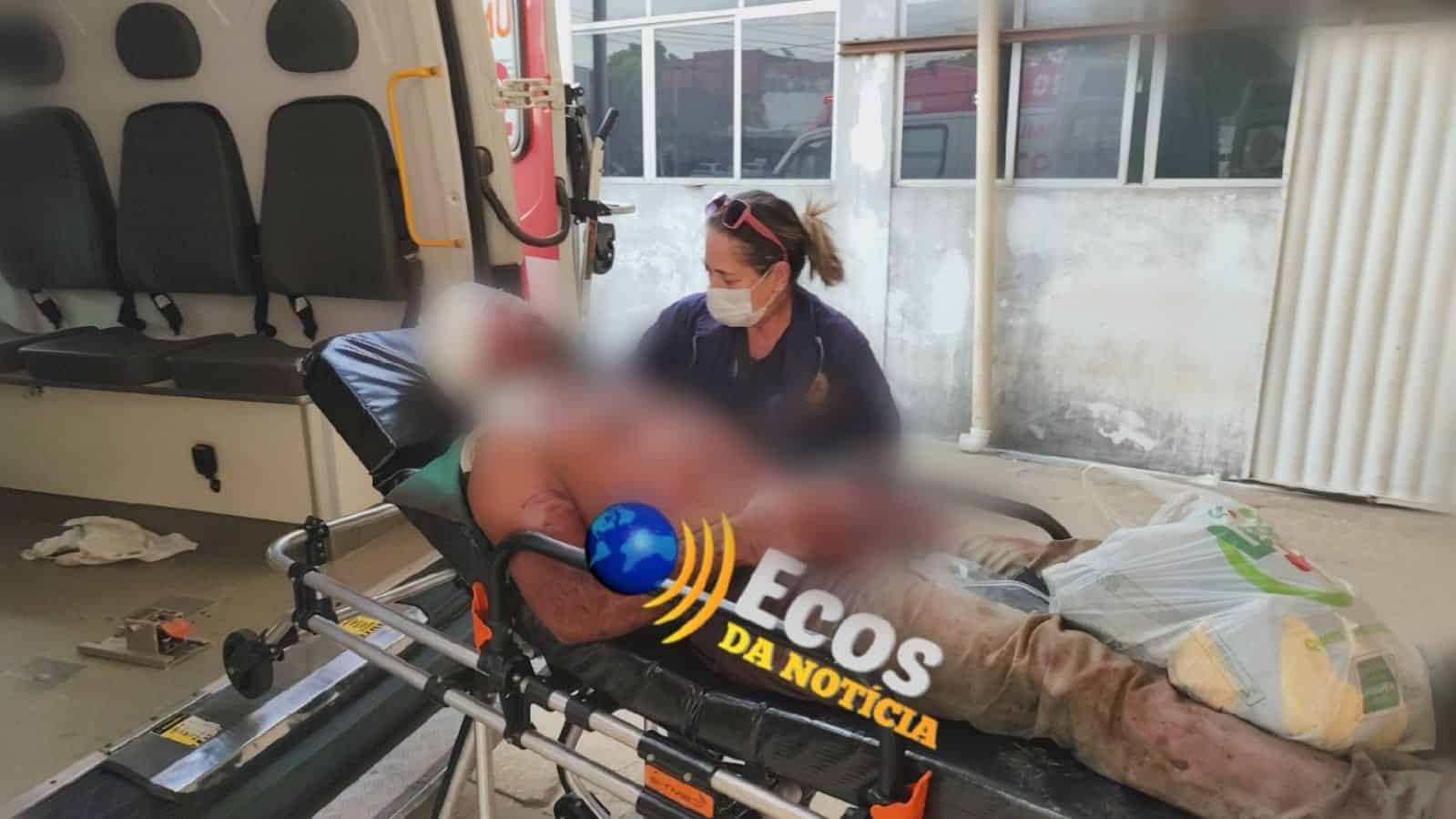 Briga entre padrasto e enteado termina com um gravemente ferido a golpes de terçado no interior do Acre