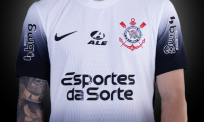 Camisa do Corinthians com patrocínio da Esportes da Sorte (Divulgação/Site)