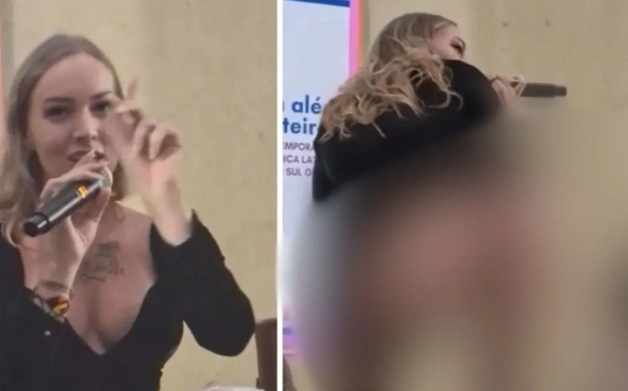Vídeo: Palestrante mostra nádegas durante evento; universidade apura conduta