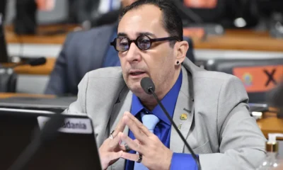 O senador Jorge Kajuru em comissão do Senado — Foto: Waldemir Barreto / Agência Senado