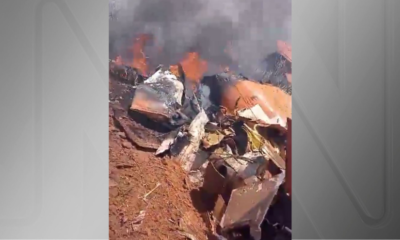 Avião da FAB cai no interior de SP após colidir com outra aeronave • Reprodução