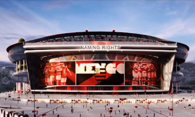 Imagem do projeto do novo estádio do Flamengo • Reprodução