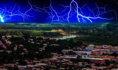 Imagem ilustrativa de representação visual do fenômeno que teria durado milissegundos em 20 de janeiro de 2024, em Tarauacá - Whidy Melo/ac24horas, com uso de inteligência artificial