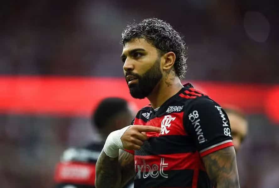 Gabigol comemora o gol marcado sobre o Juventude — Foto: Marcelo Cortes/ Flamengo