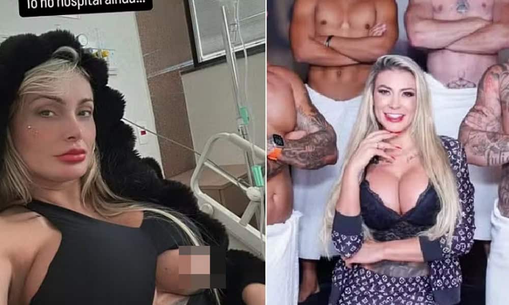 Andressa Urach vai parar no hospital após gravar conteúdo +18 com 8 homens
Foto: Reprodução