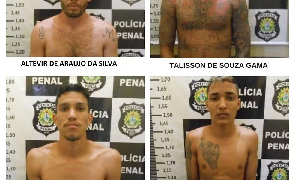 WhatsApp Image 2024-11-26 at 18.45.26 Quatro presidiários ainda estão foragidos do Complexo Penitenciário de Rio Branco — Foto: Arquivo/Iapen-AC