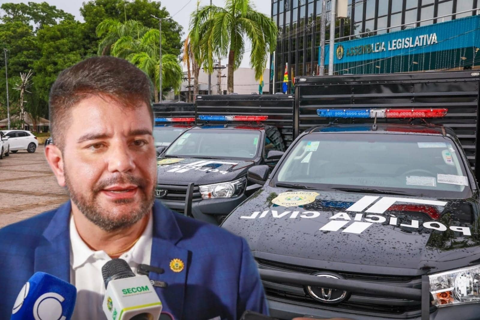 Gladson entrega 49 viaturas à PCAC e anuncia obras de reforma