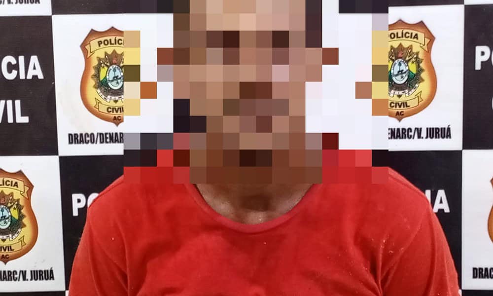 Suspeito foi capturado em flagrante após perseguição na região central da cidade. Foto: cedida.