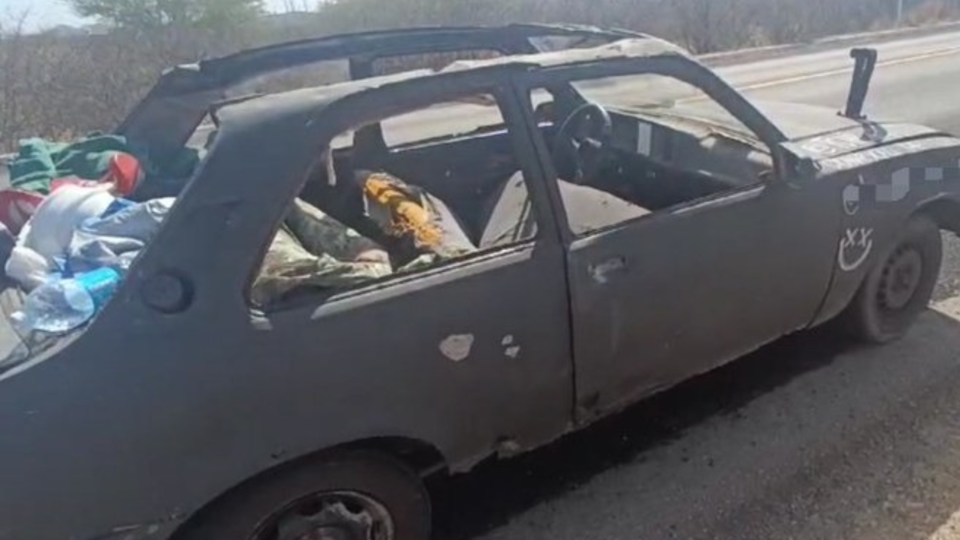 PRF apreende carro caindo aos pedaços de influencer no Rio Grande do Norte