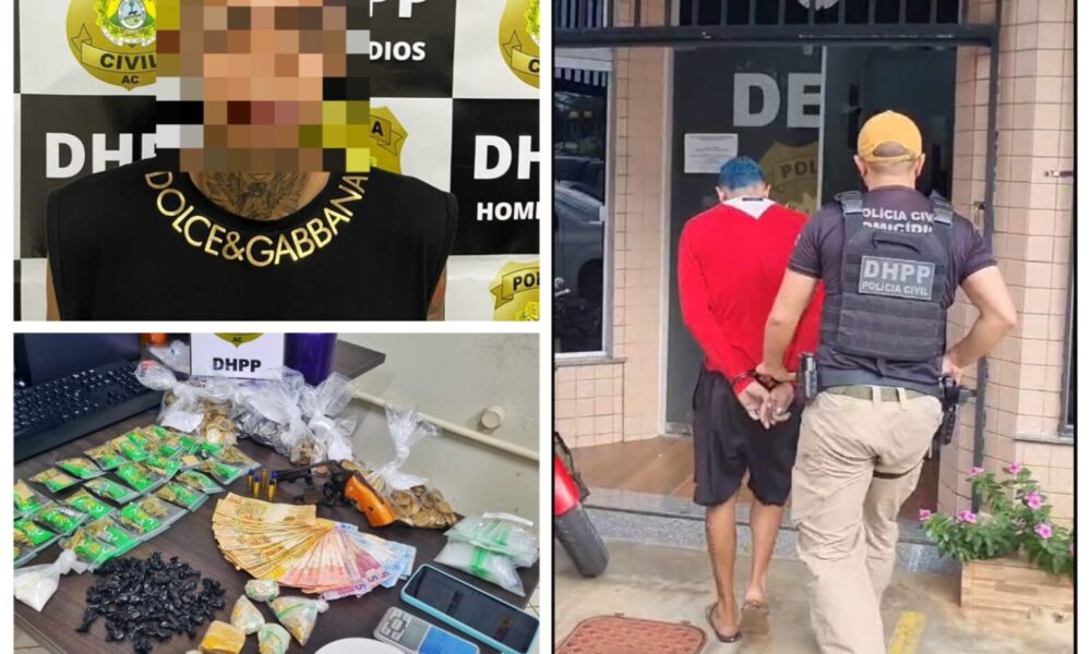 Operação da DHPP no bairro Carandá resulta na prisão de envolvidos em homicídio e tráfico de drogas. Fotos: cedidas.